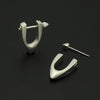 Idun silver stirrup shaped hoop earring IE28SS - Annika Rutlin