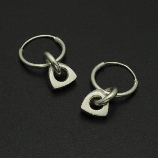 Idun silver sleeper logo bead earrings IE30SJ - Annika Rutlin