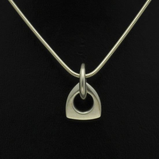 Idun silver AR logo shaped pendant on snake chain IN54PL - Annika Rutlin