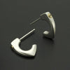 Idun diamond set silver carved hoop earrings IE26SD - Annika Rutlin