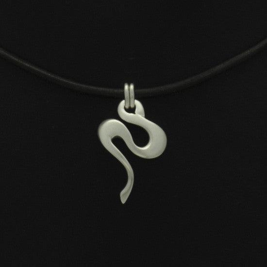 SilverTide small swirl pendant on leather TN41L-LE - Annika Rutlin