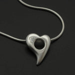 Amitie heart diamond pendant on snake chain ANH59D3 - Annika Rutlin
