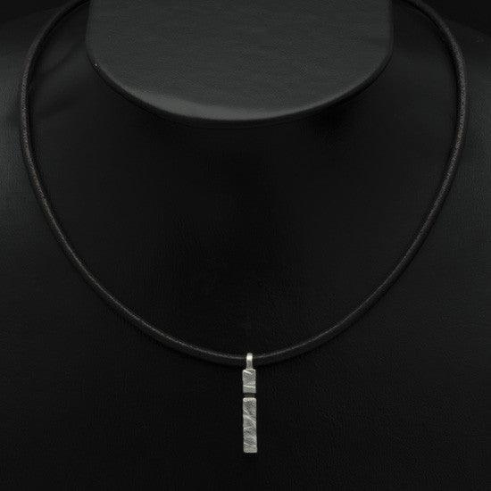 Ixion silver pendant on leather XP47-LE - Annika Rutlin