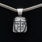 Talisman silver Gemini horoscope pendant on snake chain by Annika Rutlin
