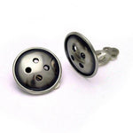 Button clip on BTE22 silver earring - Annika Rutlin