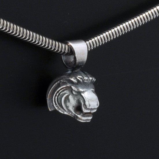 Talisman silver Leo horoscope pendant on snake