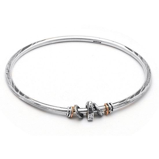 Raven forged bead bangle RB53 - Annika Rutlin