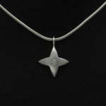 Aniara star flower diamond pendant on snake chain SFP41D-sn - Annika Rutlin