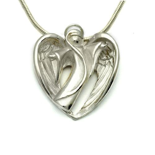 Halo silver white angel pendant on snake chain HALO20S - Annika Rutlin