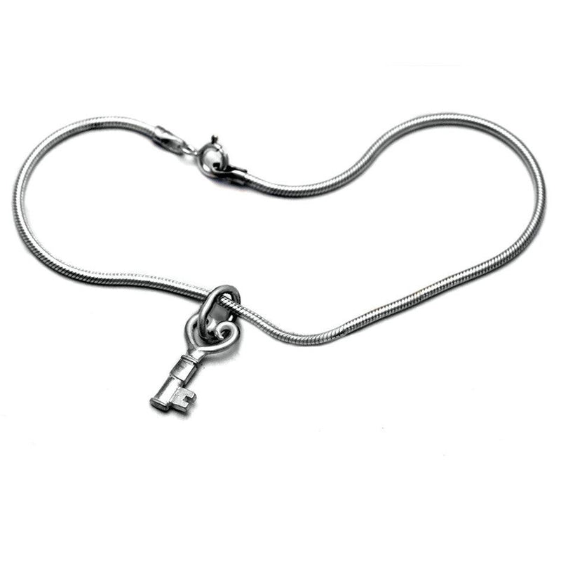 Amitie Key sterling silver heart and key bracelet by Annika Rutlin