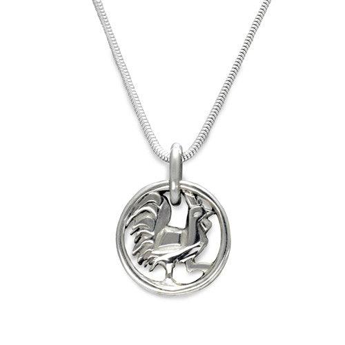 Year of the Rooster pendant on snake chain YRR-NS2 - Annika Rutlin