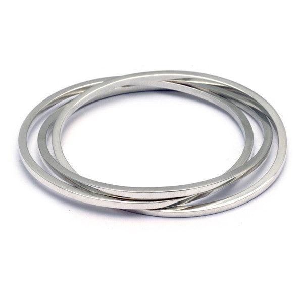 UB63 United triple interlocked oval bangles - Annika Rutlin