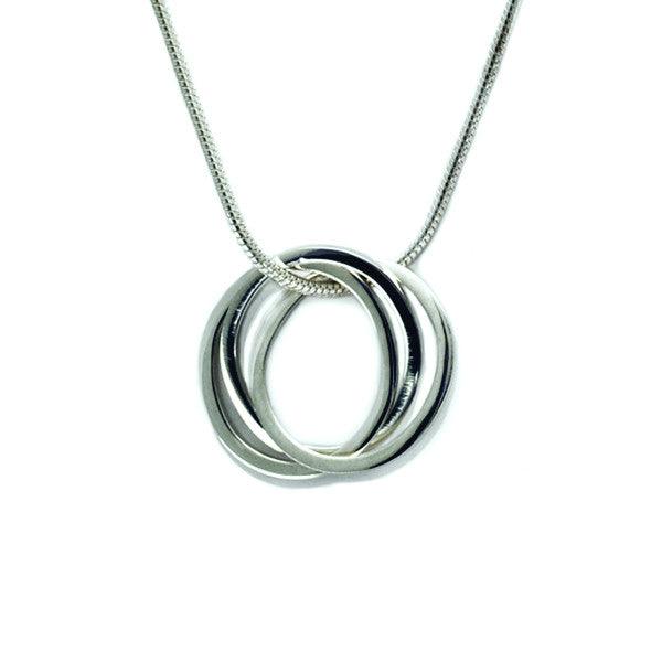 United interlocking circles pendant on snake chain UN41S - Annika Rutlin