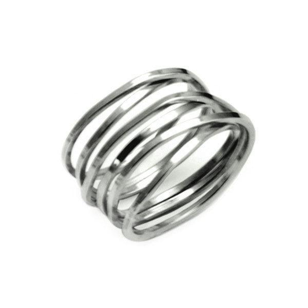 UR01 United silver coil ring - Annika Rutlin